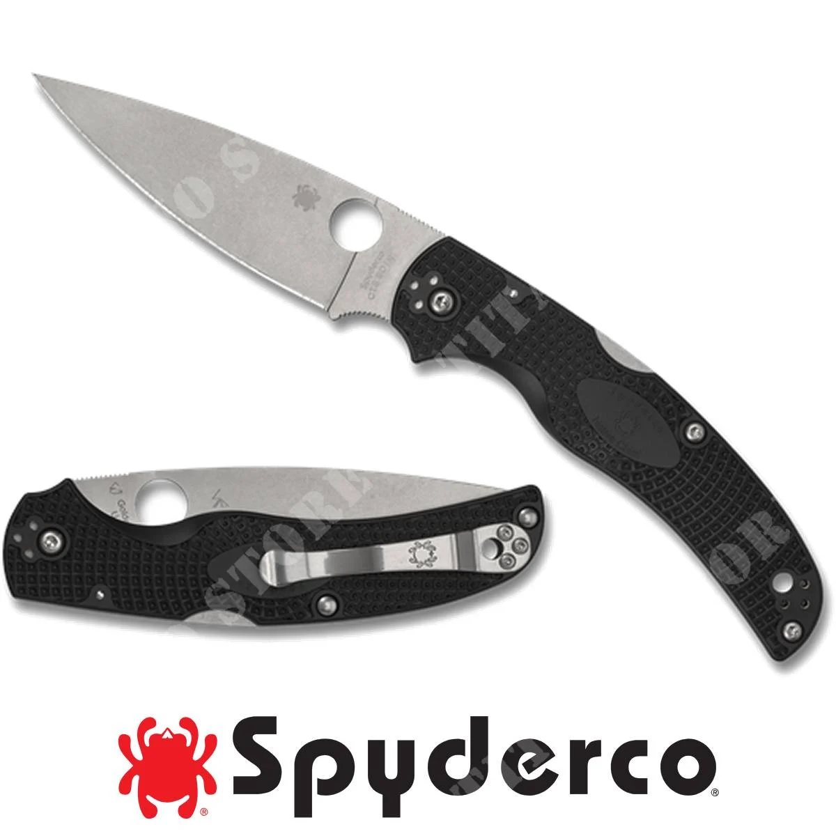 CUCHILLO NATIVE CHIEF FRN NEGRO DE MANO LISA DE SPYDERCO (C244PBK)