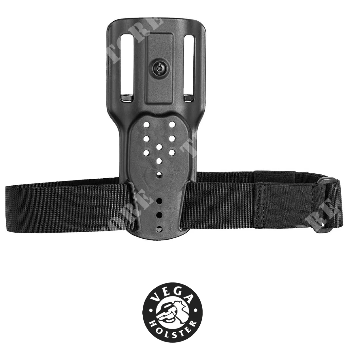 FUNDA VEGA PLANA RÍGIDA NEGRA CON LAZO PARA LA PIERNA (8KFL02N)