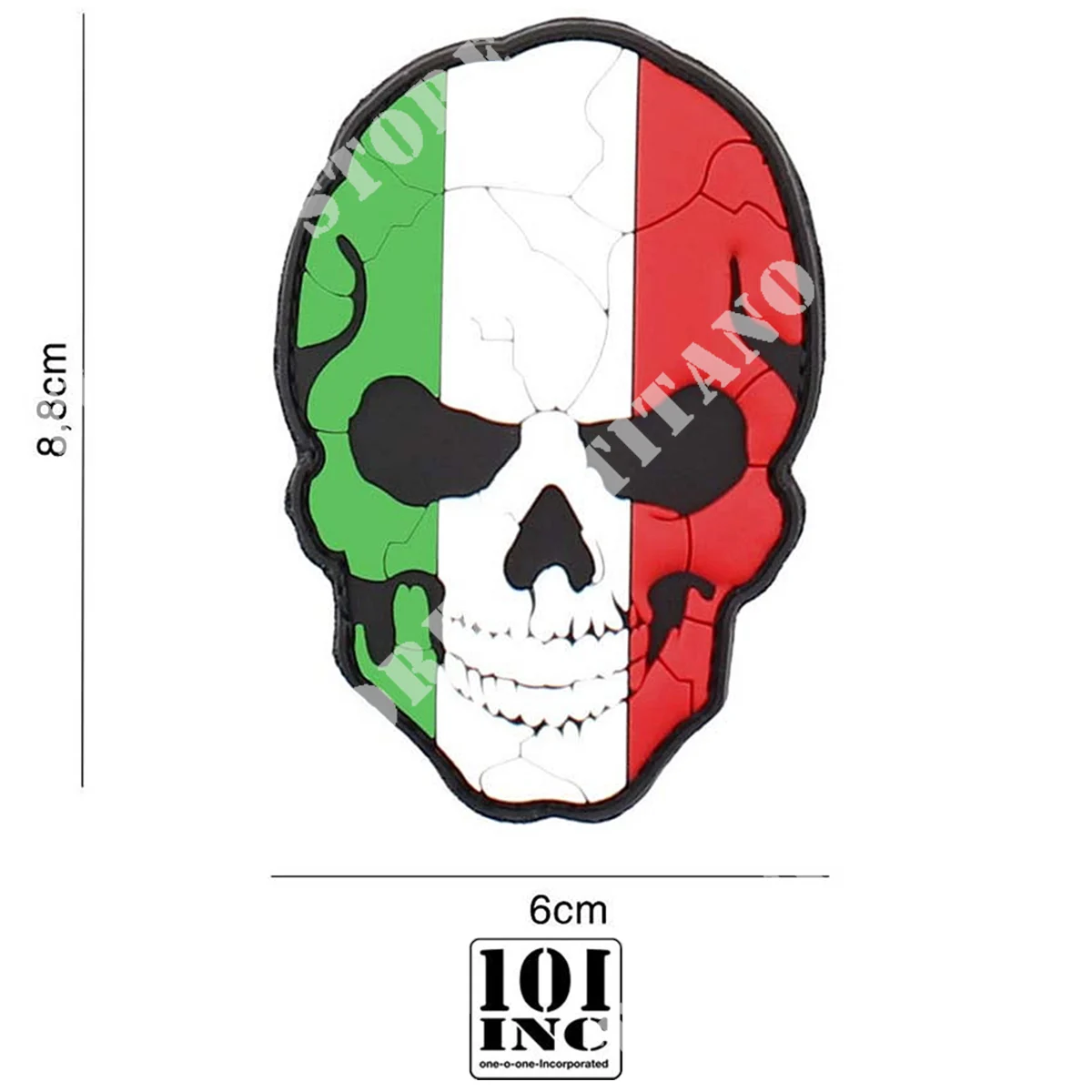 PARCHE 3D PVC CALAVERA ITALIA AGRIETADA 101 INC (444130-7184)