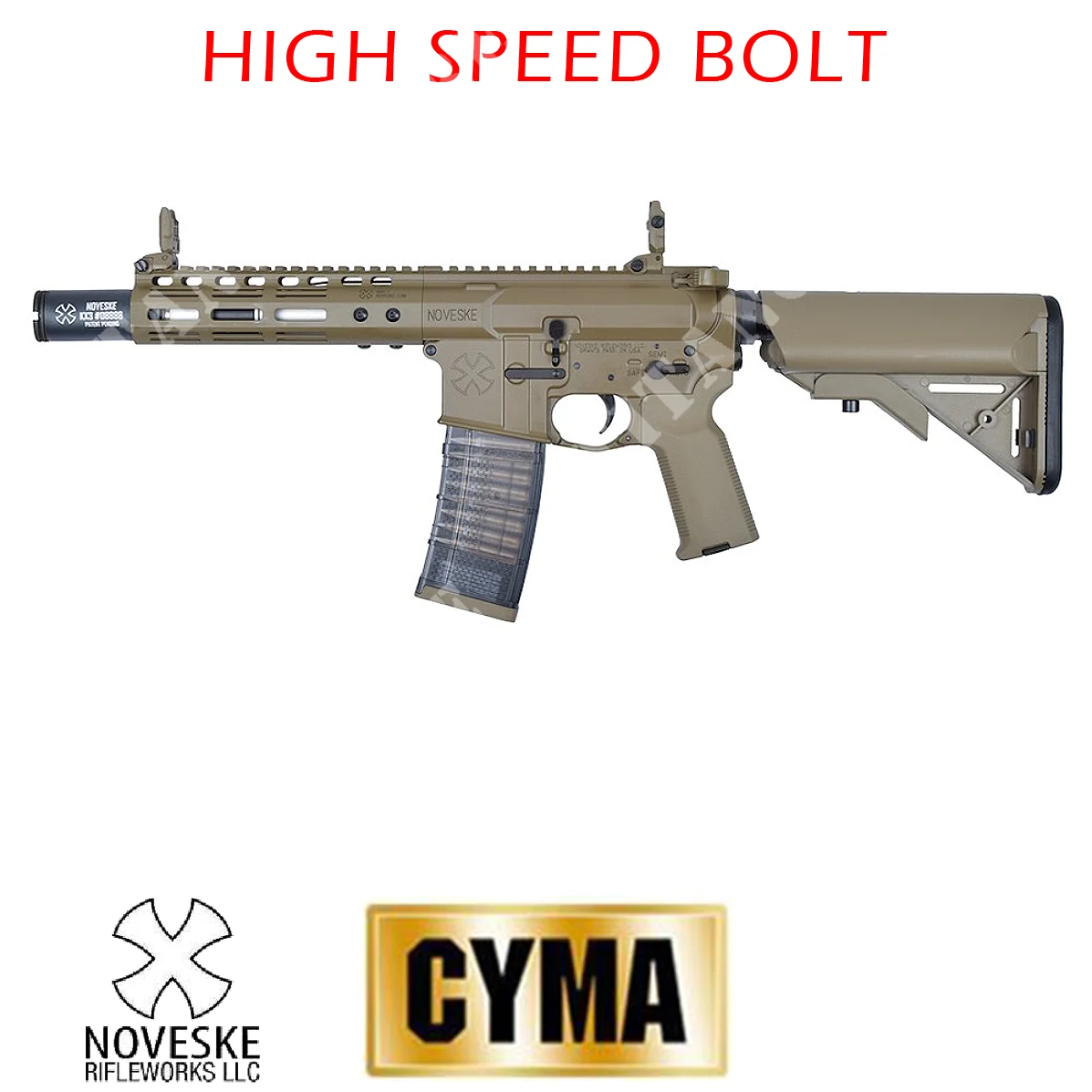 RIFLE DE GAS CGS NOVESKE N4 7.0" CERROJO DE ALTA VELOCIDAD TAN CYMA (CM1202HST)