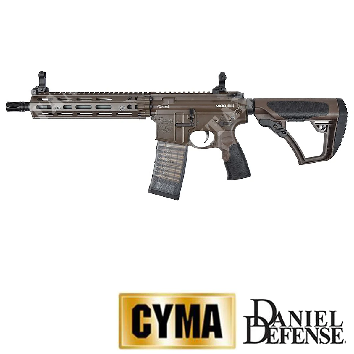 RIFLE DANIEL DEFENSE MK18 RIII DE 9,5" DE BRONCE CYMA DE CGS GBB (CM1103R)