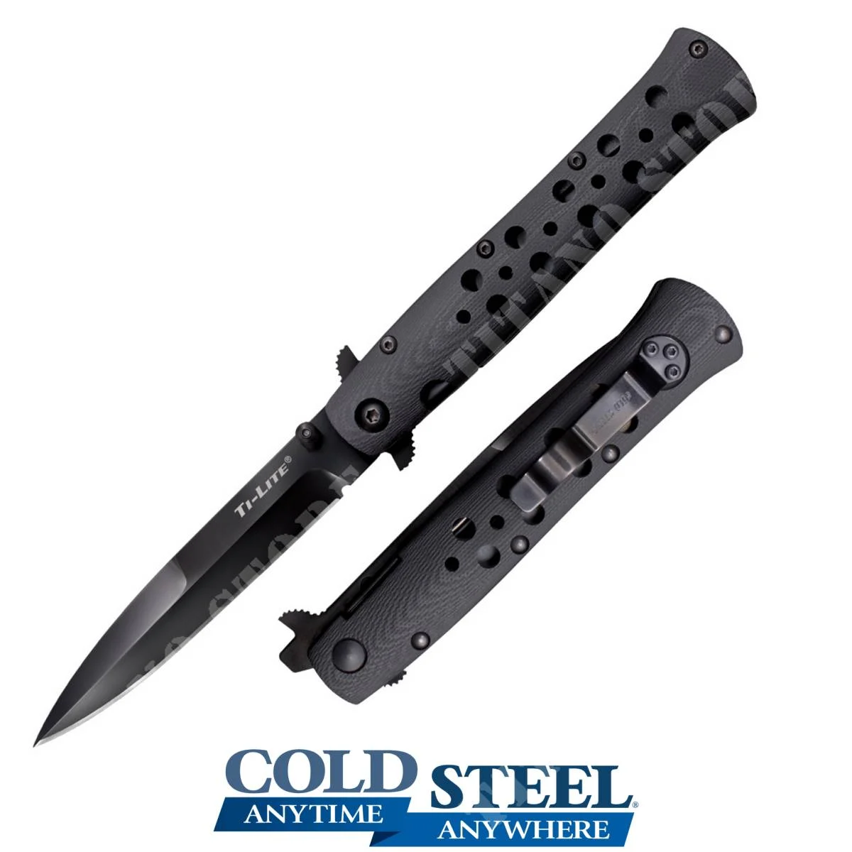 CUCHILLO DE ACERO FRÍO TI-LITE 4 NEGRO (CS-26C4)
