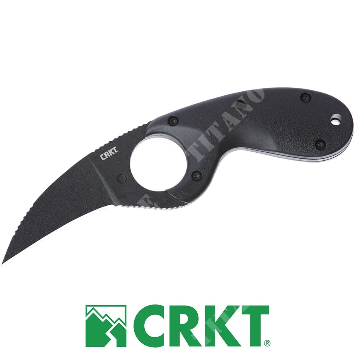 CUCHILLO NEGRO CON GARRA PARA OREJAS 2516K CRKT (C45002516K)