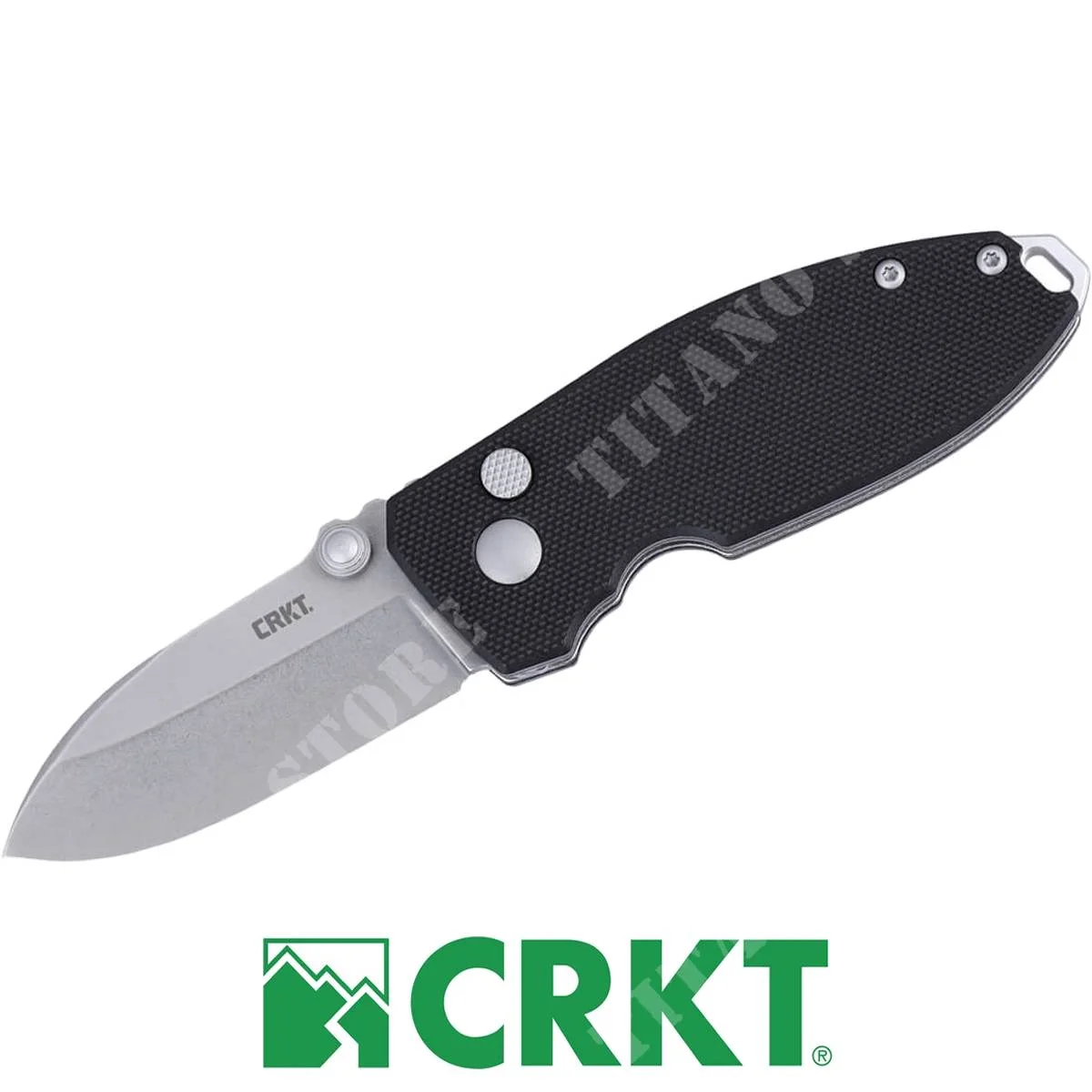 Navaja negra con cierre de botón de calamar 2474 CRKT (C450002474)
