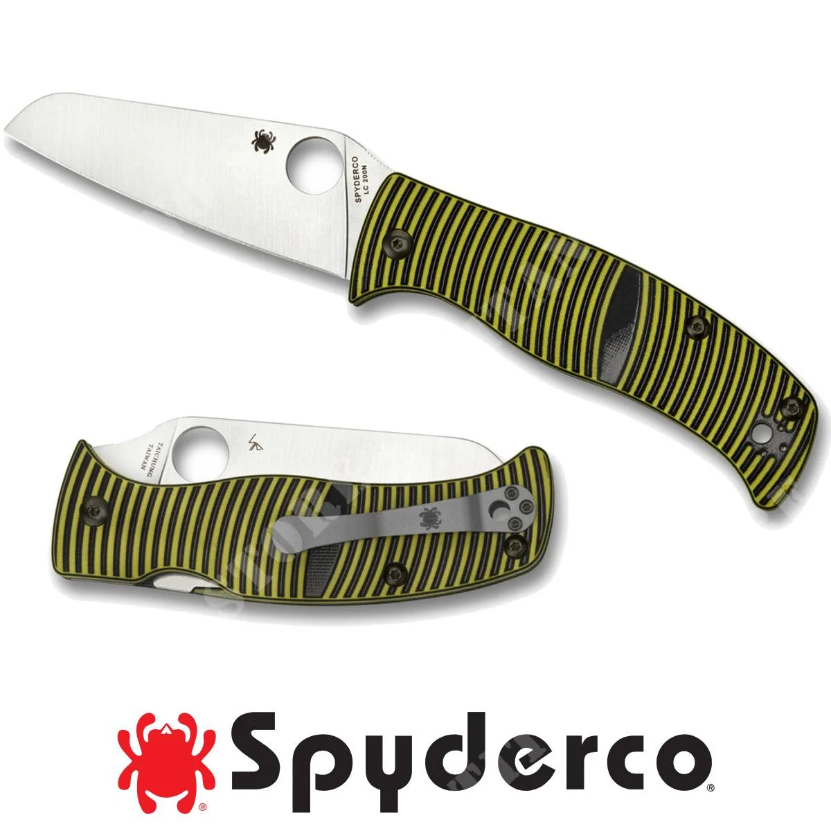 CUCHILLO CARIBEÑO G-10/LC200N PATA DE OVEJA LISO SPYDERCO (C217GPSF)
