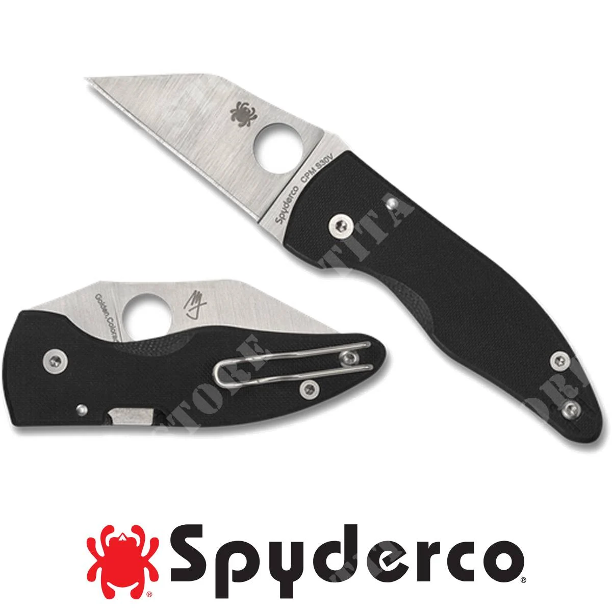 CUCHILLO LISO SPYDERCO MICROJIMBO G-10 NEGRO (C264GP)
