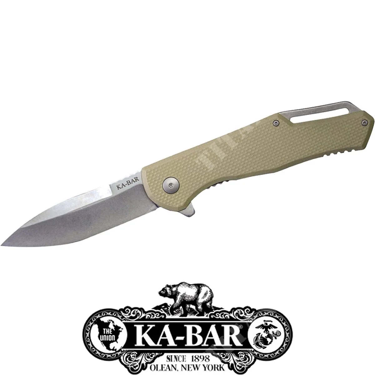 Navaja plegable con punta de lanza de JAROSZ 7509 KA-BAR (C204007509)