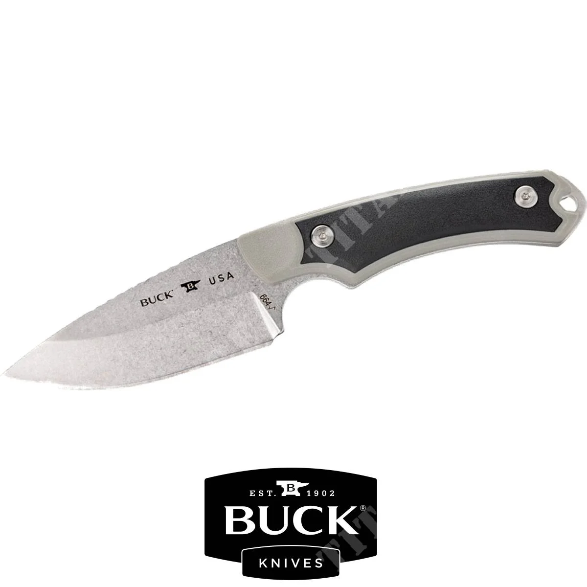 CUCHILLO BUCK GRIS/NEGRO SELECT DE ALPHA HUNTER (664GYS)