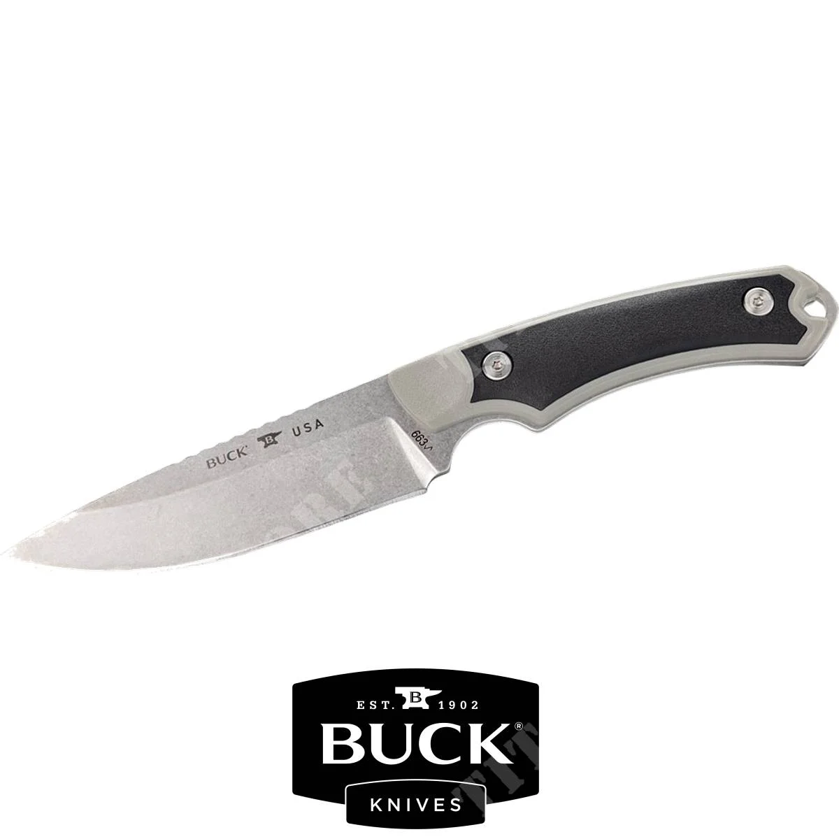 CUCHILLO BUCK GRIS/NEGRO SELECT DE ALPHA GUIDE (663GYS)