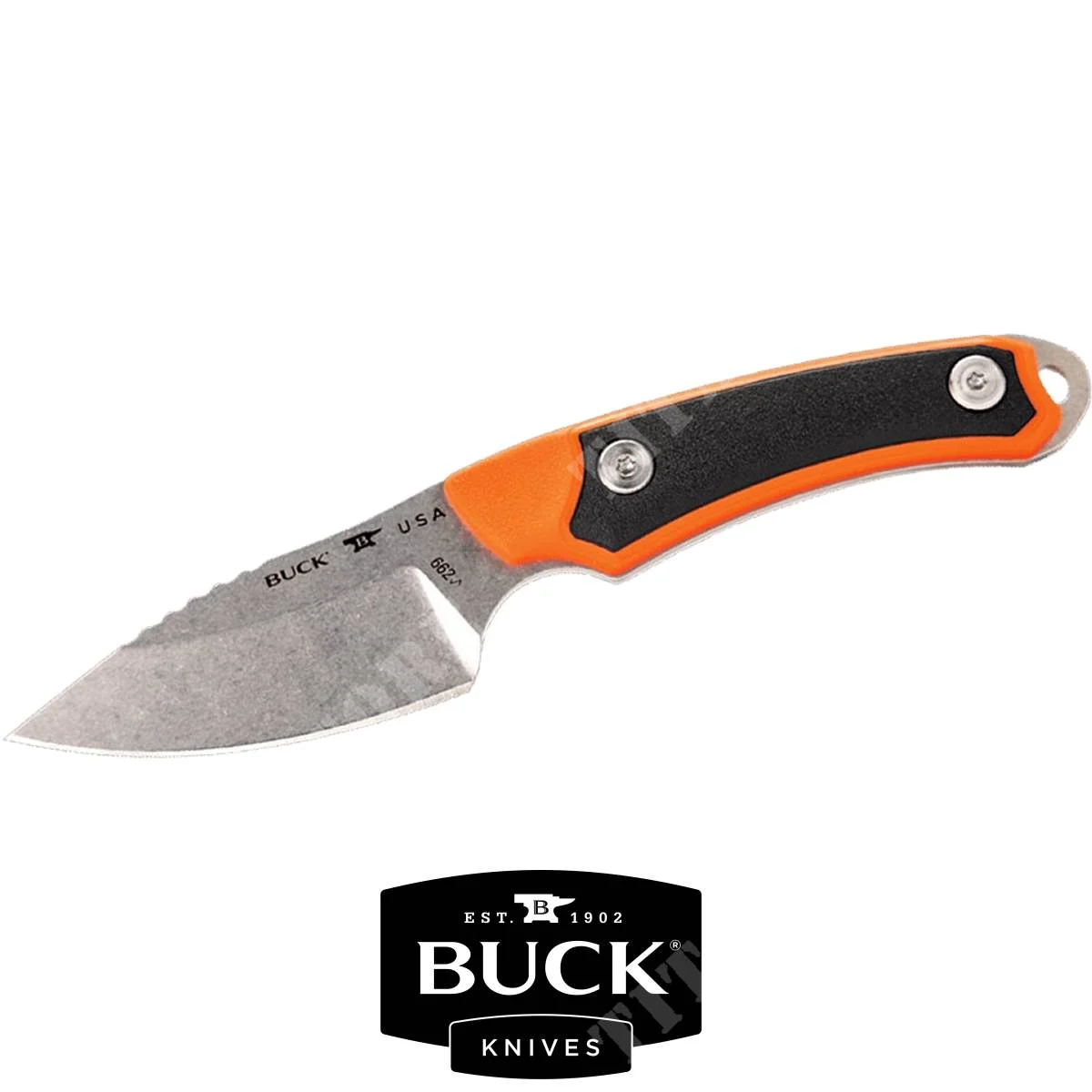 CUCHILLO ALPHA SCOUT SELECT NARANJA/NEGRO BUCK (662ORS)