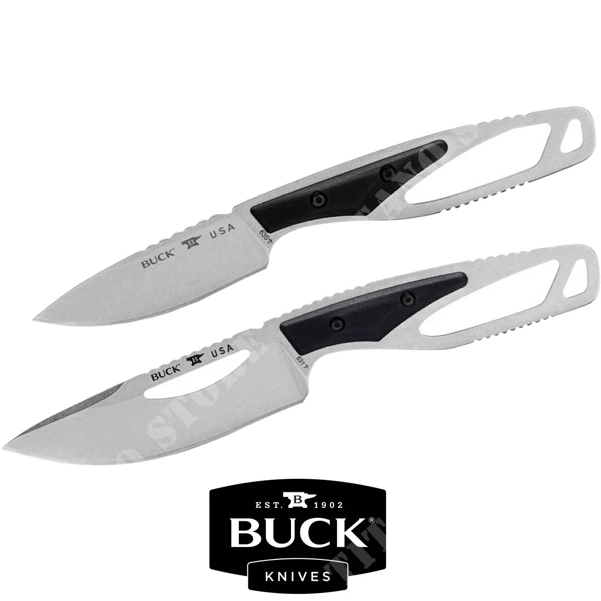 JUEGO DE 2 CUCHILLOS PAKLITE SELECT GFN BUCK NEGROS (631BKSVP)