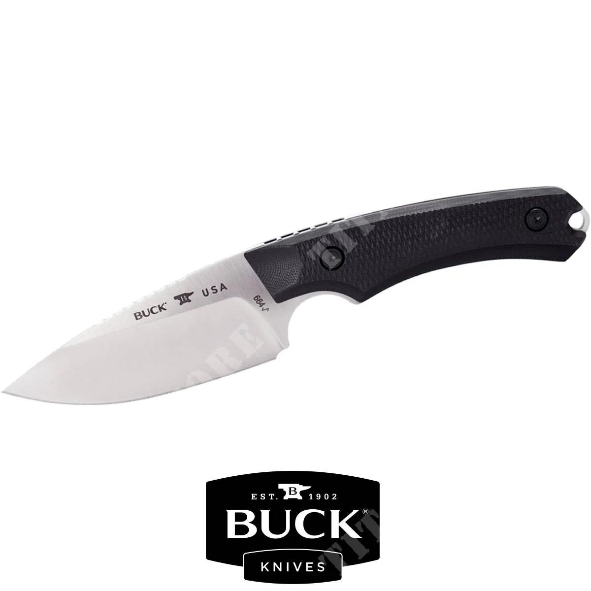 CUCHILLO BUCK G10 NEGRO ALPHA HUNTER ELITE (664BKS)
