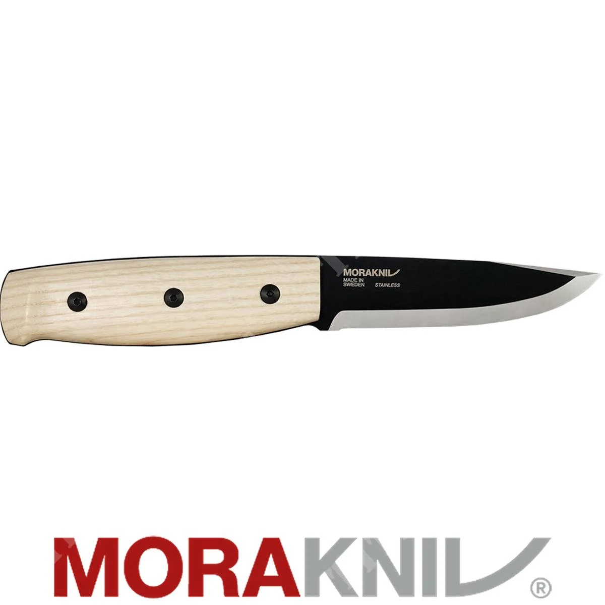 CUCHILLO MORAKNIV DE MADERA DE FRESNO CON HOJA NEGRA (14084)