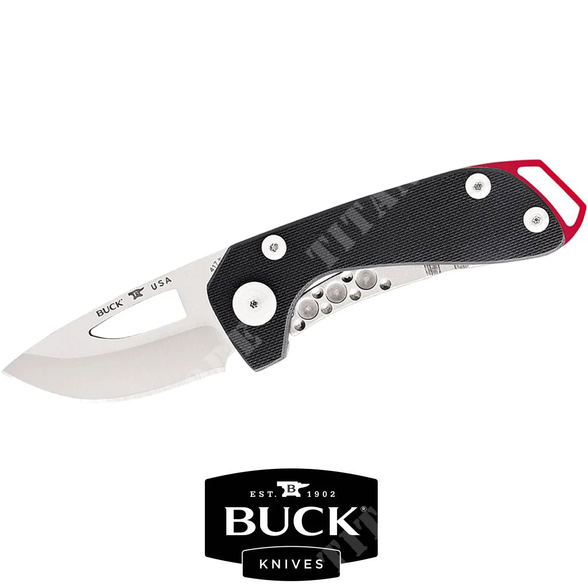 CUCHILLO BUDGIE BLACK G-10 BUCK (417BKS)