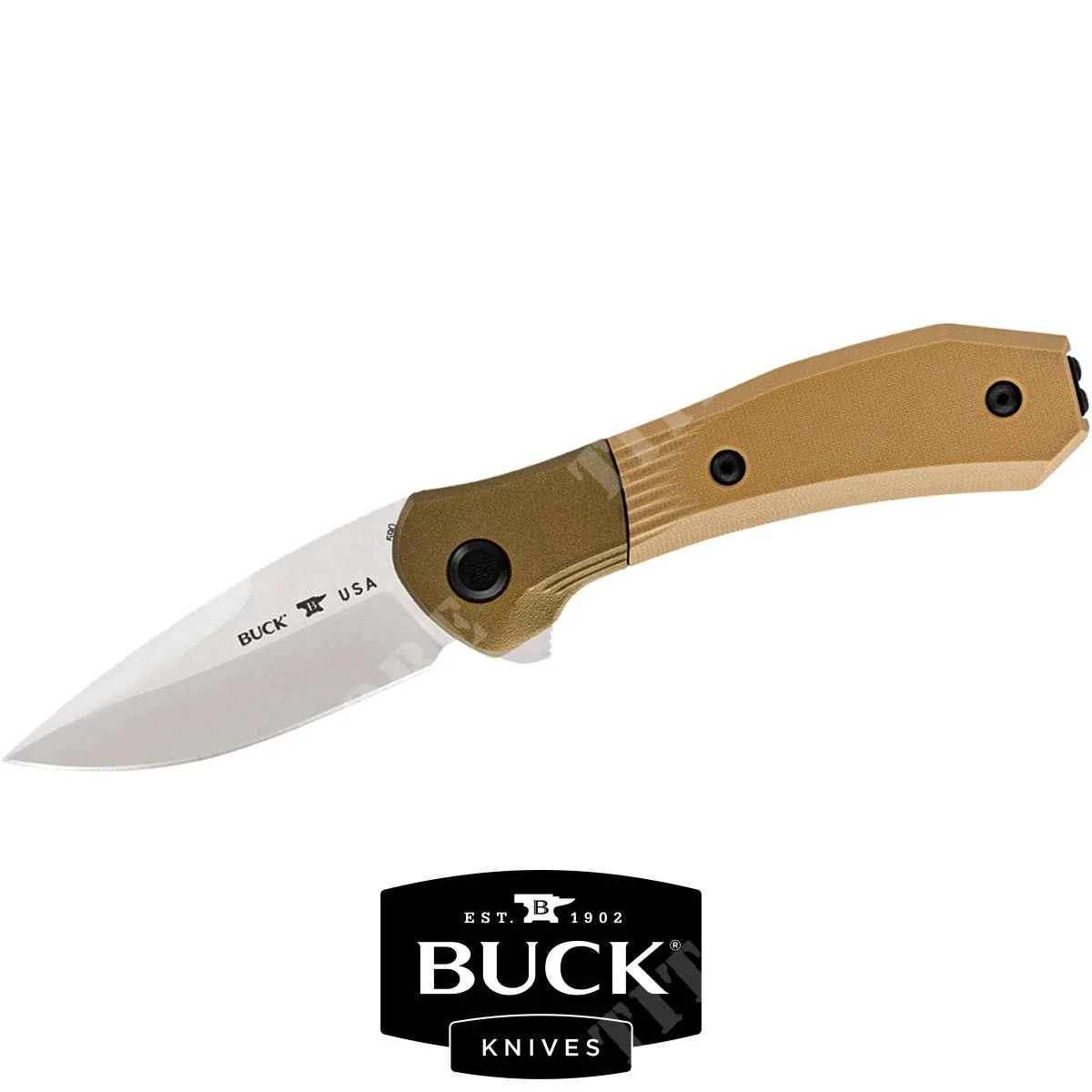 CUCHILLO BUCK G-10 PARADIGM BROWN (590BRS)