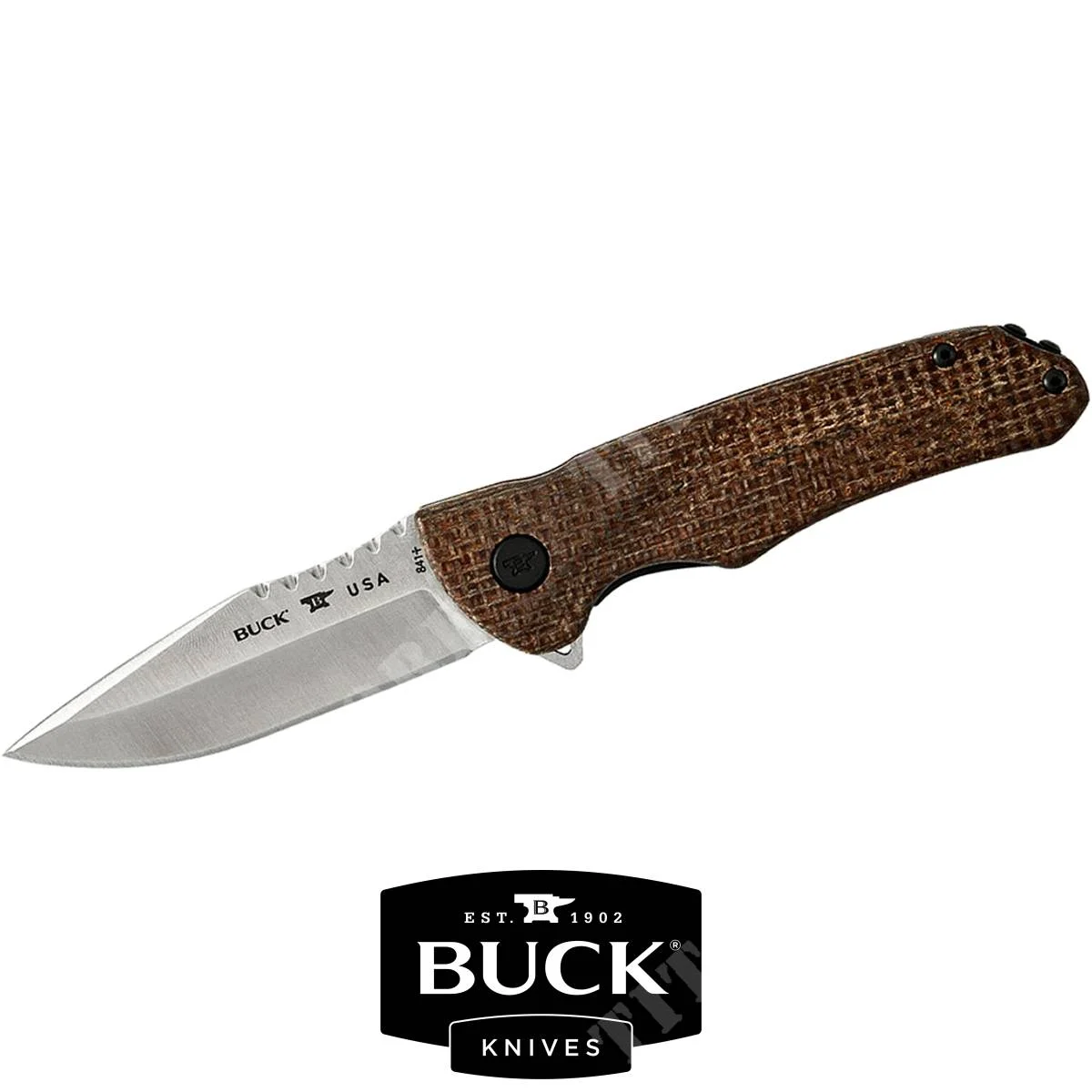 CUCHILLO BUCK SPRINT PRO DE ARPILLA MARRÓN CON MICARTA S30V (0841BRS1)