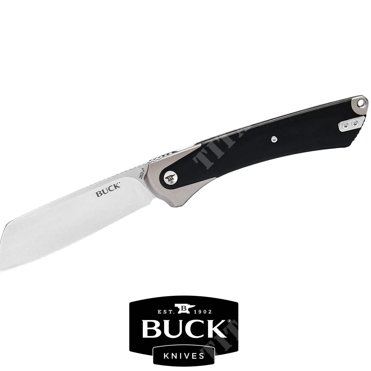 CUCHILLO BUCK HILINE XL GRIS/NEGRO (263GYS1)