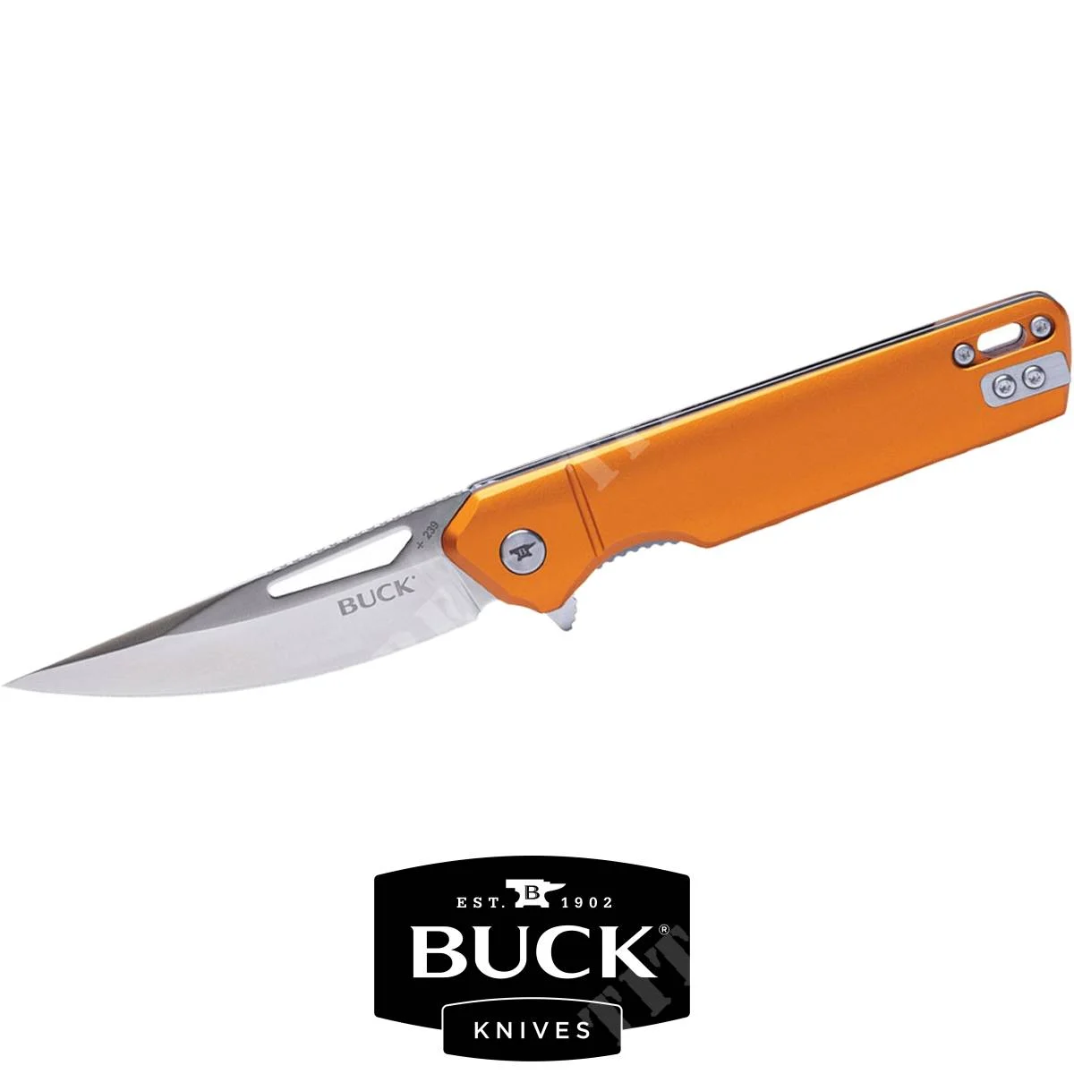 CUCHILLO BUCK DE ALUMINIO NARANJA INFUSIÓN (239ORS)