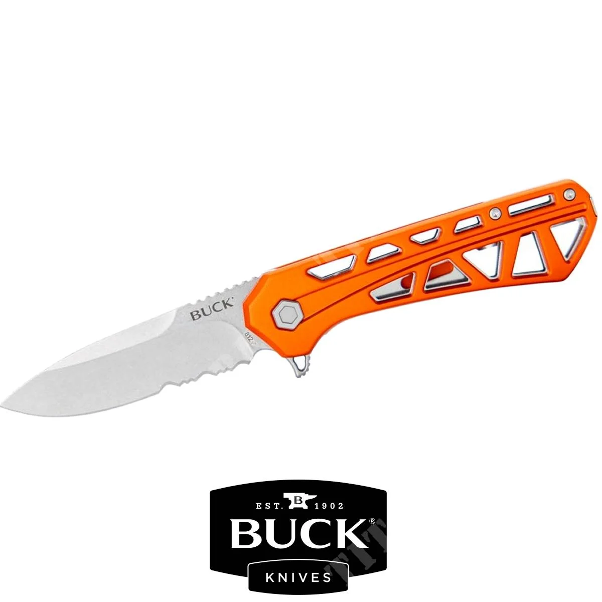 CUCHILLO BUCK COMBO TRACE ORANGE (812ORX)