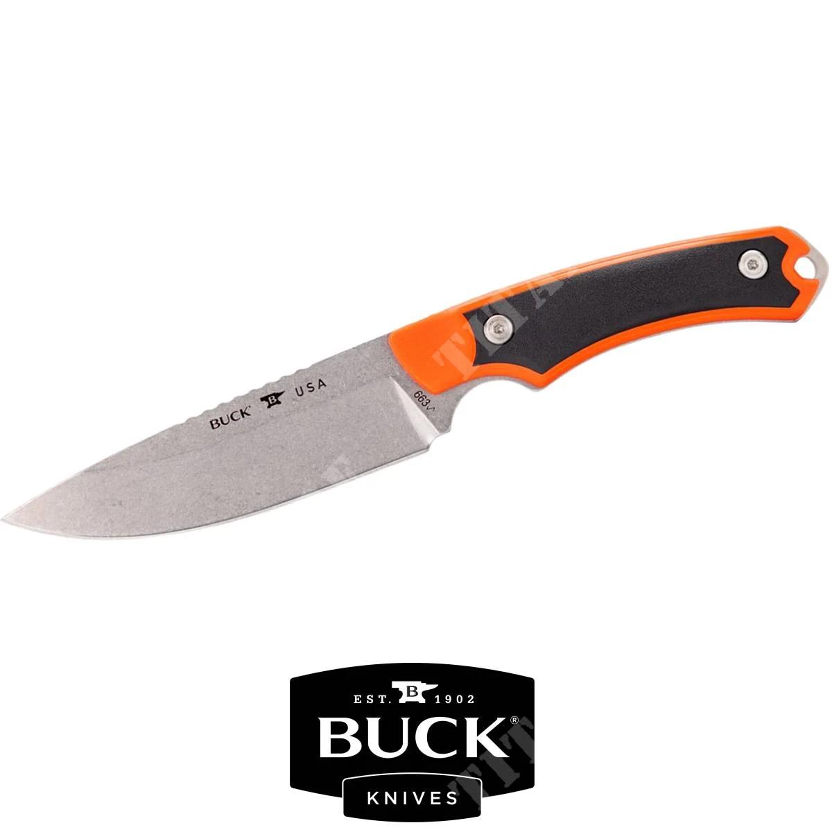 CUCHILLO ALPHA GUIDE SELECT PARA CAZAR BUCK NARANJA/NEGRO (663ORS)