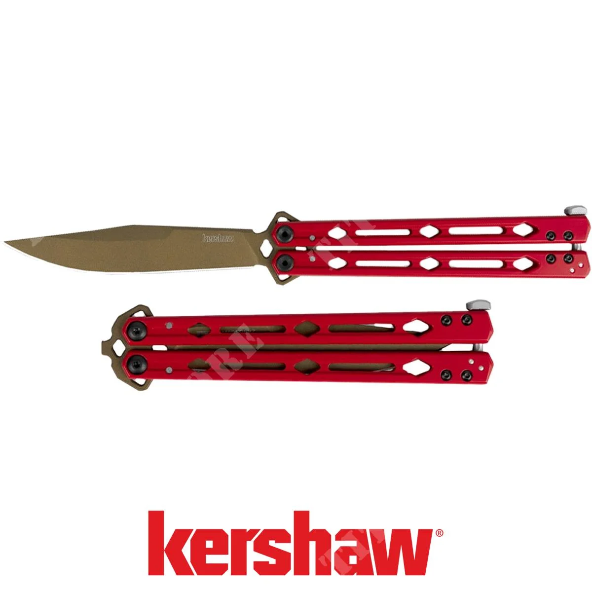 CUCHILLO DE LUCHA HOJA BRONCE ROJO KERSHAW (5150REDBRZ)