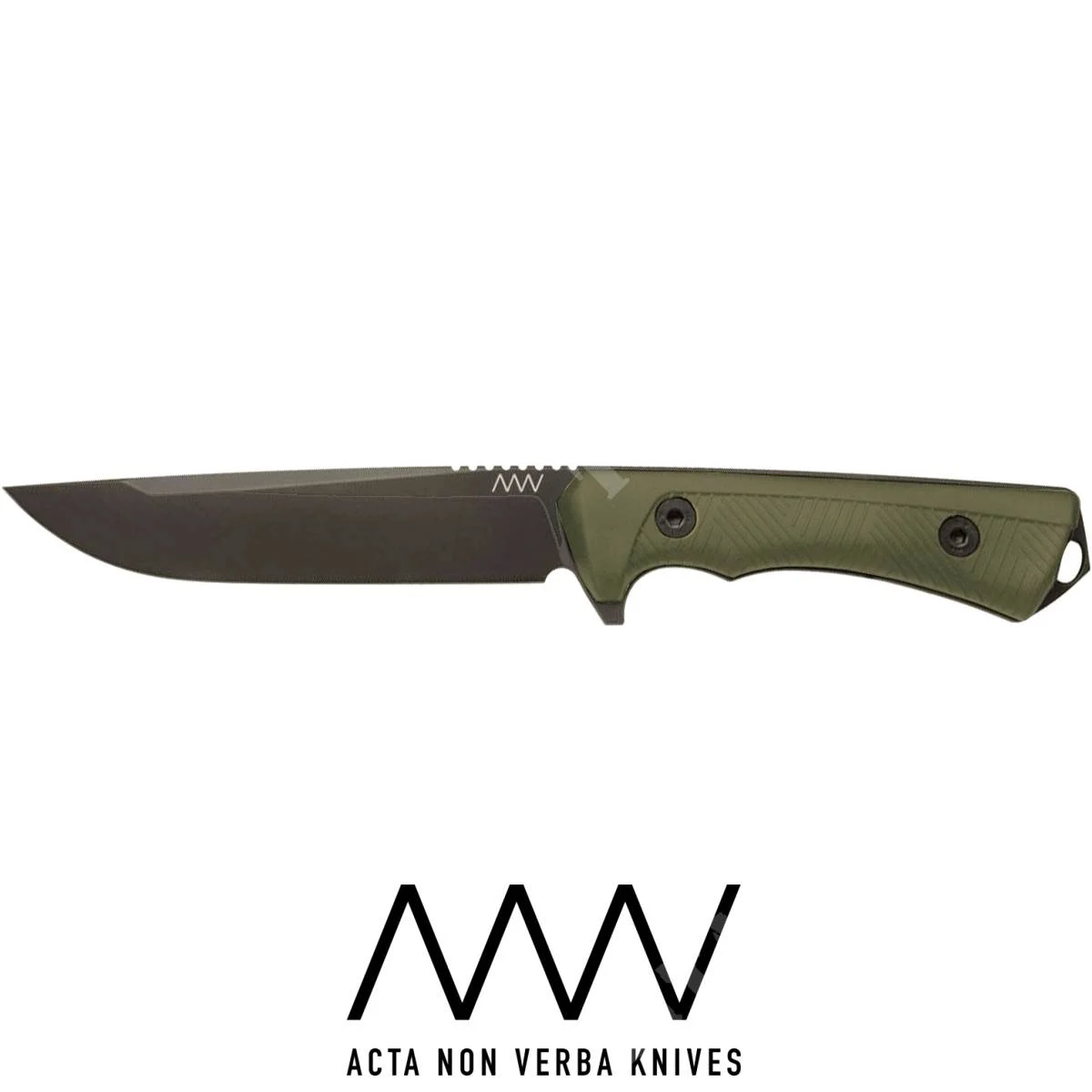 CUCHILLO PARA ACEITUNAS CERAKOTE P300 VERDE OLIVA ANV (ANVP300-058)
