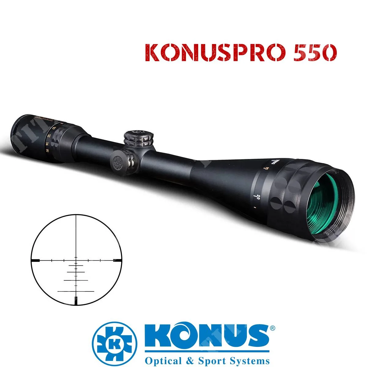 ÓPTICA RET. KONUSPRO 550 4-16X50 Balístico-550 KONUS (7277)