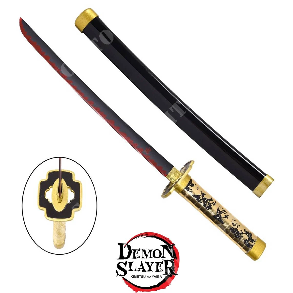 MINI KATANA TSUGIKUNI YORIICHI CON HOJA DE BAMBÚ DEMON SLAYER (ZS672MI-WD)