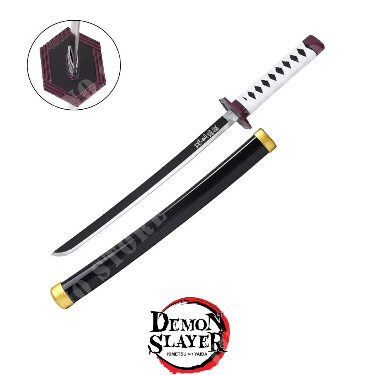 MINI KATANA GIYU TOMIOKA CON HOJA DE BAMBÚ DEMON SLAYER (ZS654MI-WD)