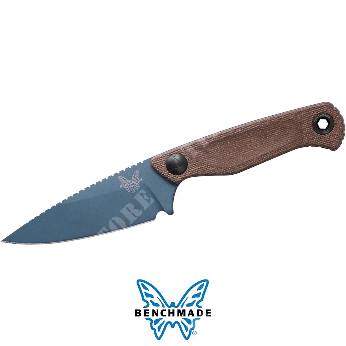CUCHILLO DE BANCO DE LANZA DE MICARTA DE LONA MARRÓN DACIAN (203BT-01)