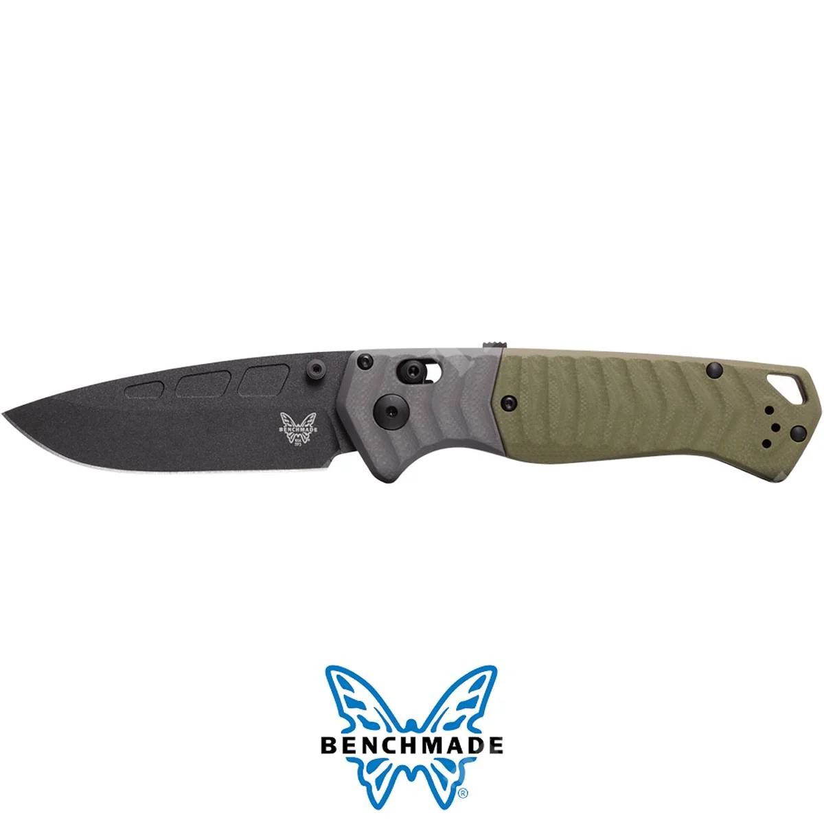 Cuchillo de banco PSK GRIS y VERDE OD G10 (593BK)