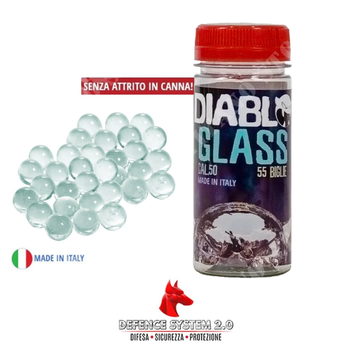 Balas de vidrio calibre .50 de Diablo 55 (DF-989799)