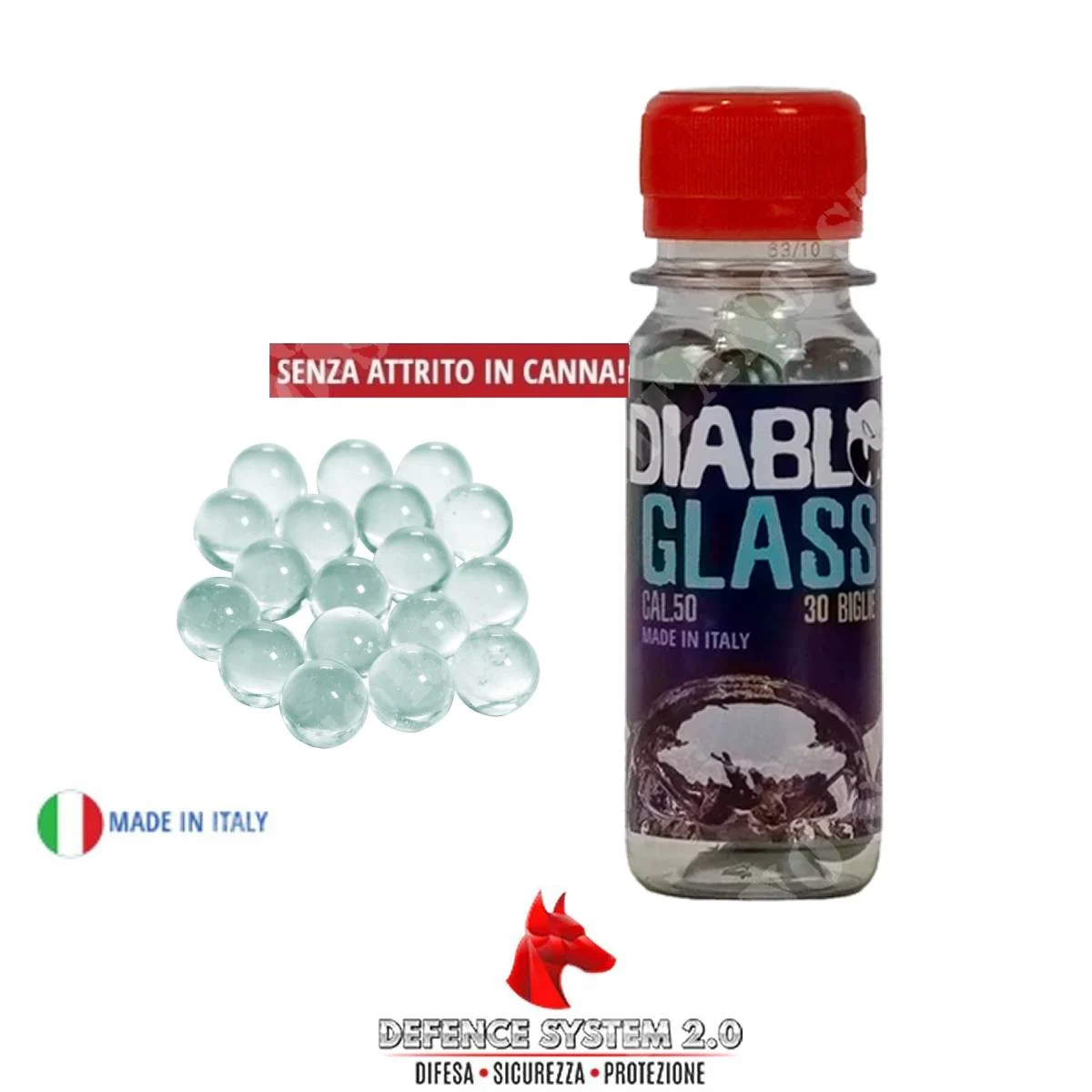 30 balas de vidrio DIABLO calibre .50 (DF-989699)