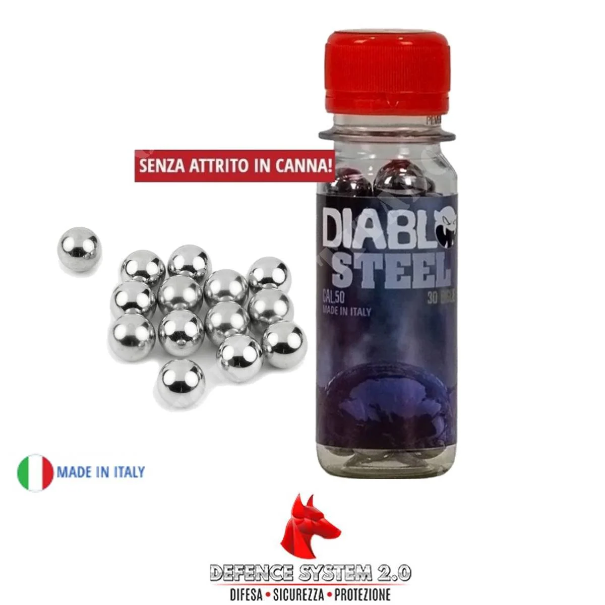 30 BOLAS DE ACERO DIABLO CAL .50 (DF-989610)