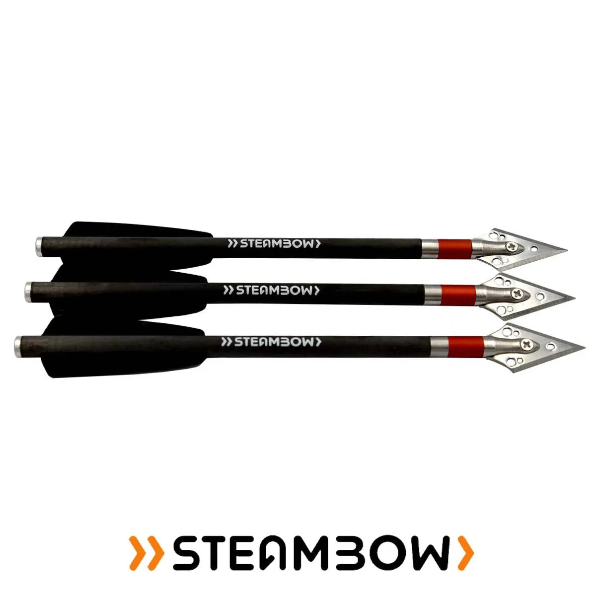 JUEGO DE 3 DARDOS DE CARBONO DE PUNTA ANCHA PESADA STEAMBOW (SO-641)