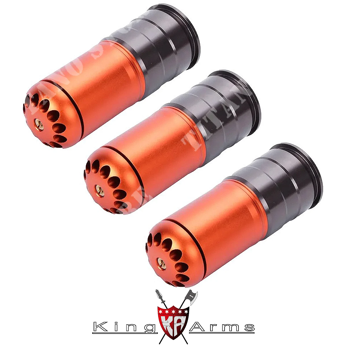 SET DE 3 GRANADAS DE GAS KING ARMS DE 120 BB VERSIÓN 3 DE 40 MM (KA-CART120R-III)