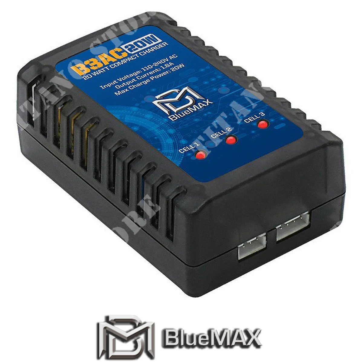 Cargador de batería de litio compacto Blue Max B3AC de 20 W (BM-B3AC)