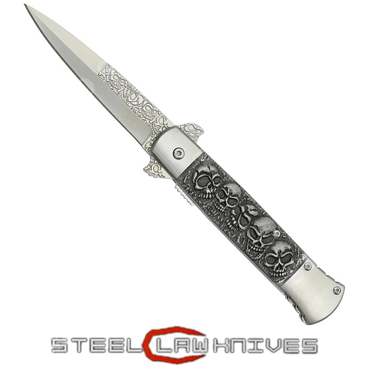 CUCHILLO DE CALAVERA CON APERTURA ASISTIDA (CW-034)