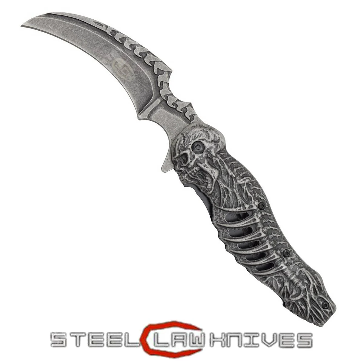 CUCHILLO ESQUELETO CON APERTURA ASISTIDA (CW-045)