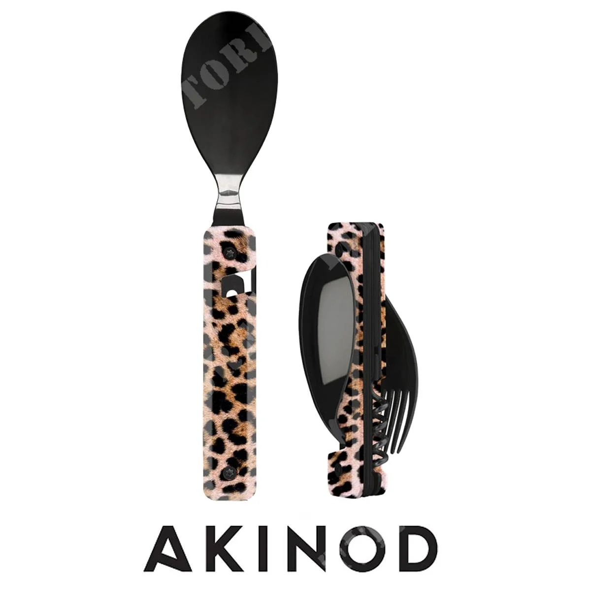 CUBIERTOS MAGNÉTICOS MULTIFUNCIONALES AKINOD COLOR LEOPARDO 13H25 (C398A2B018)