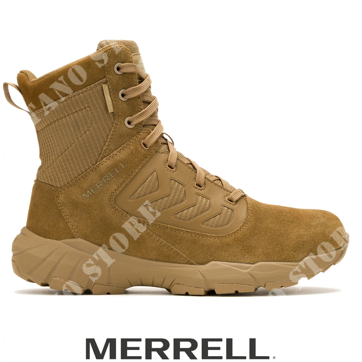 Botas Fullbank WP de 8'' con cremallera, color coyote, Merrell (J007849)