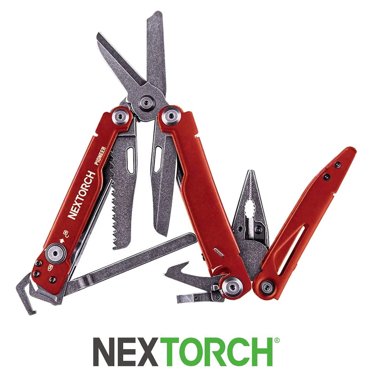 Juego de 15 herramientas multiusos Pioneer rojo mate Nextorch (L300020089)