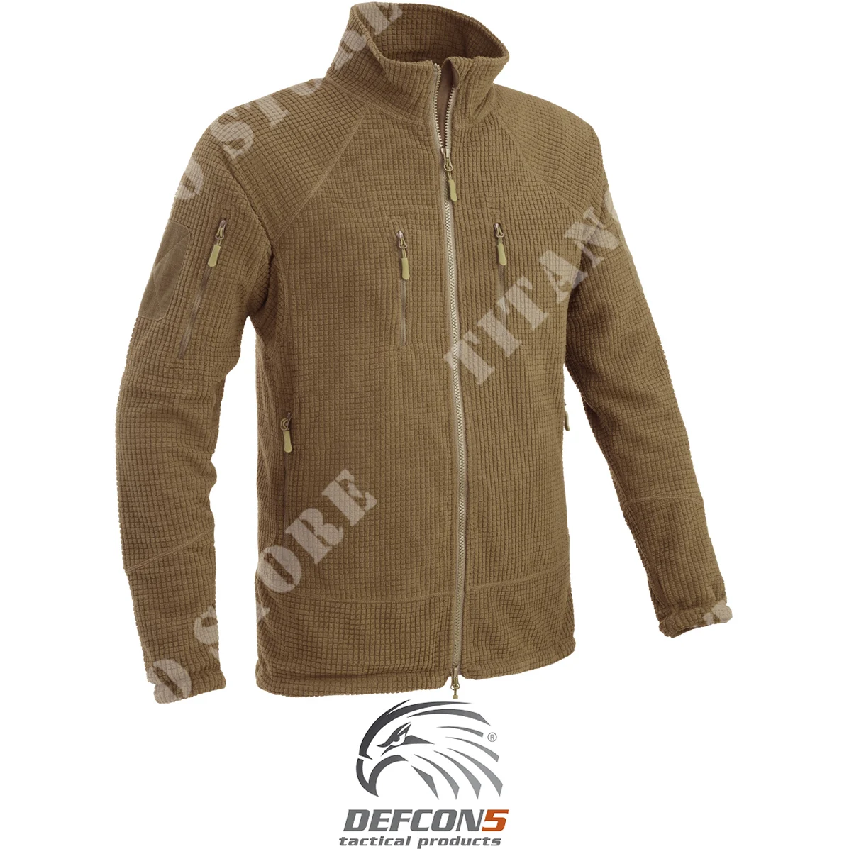 CAMISETA TÉRMICA DE FORRO POLAR CON CREMALLERA COYOTE DEFCON5 DE NIVEL 2 (D5-3321 CB)