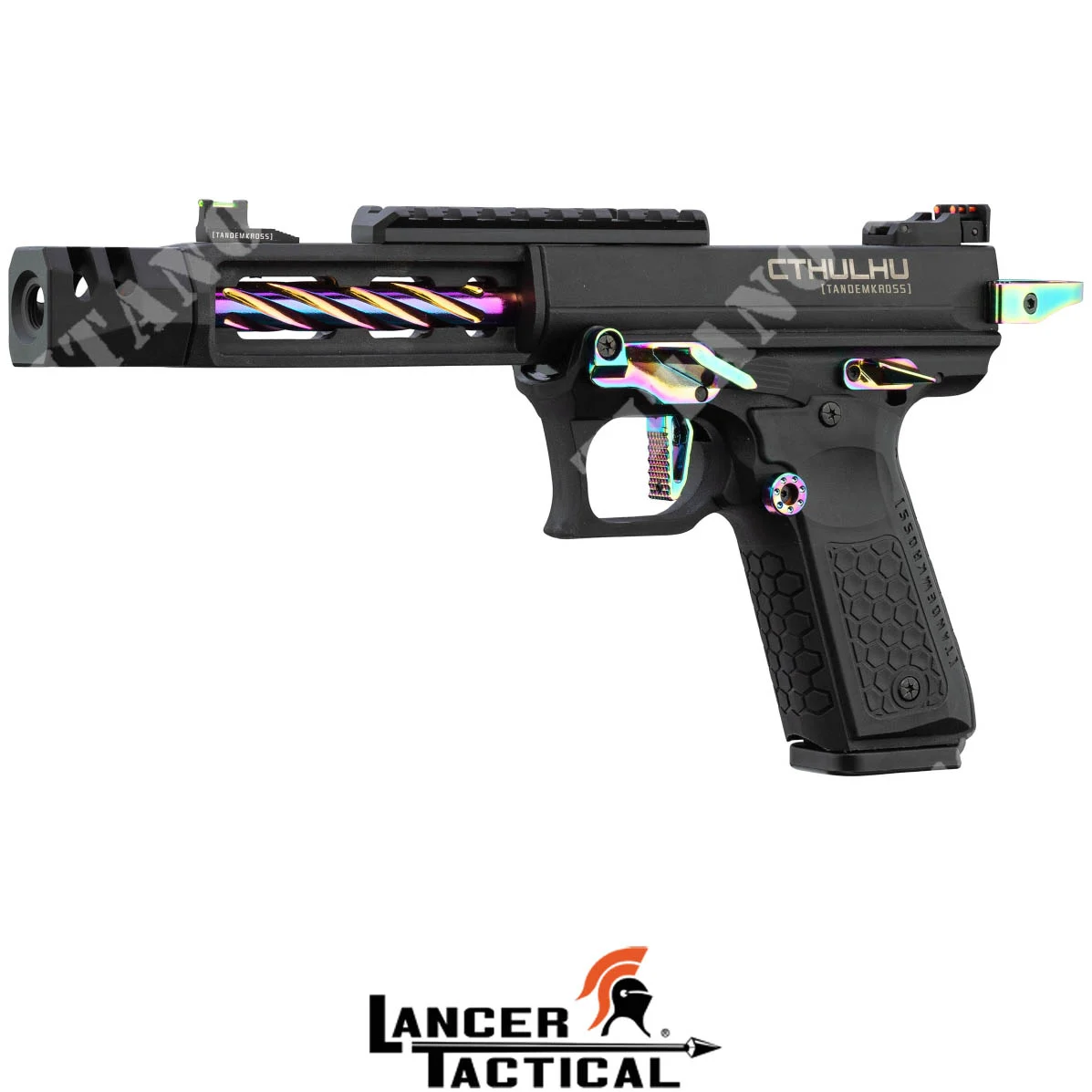 PISTOLA DE GAS AAP CTHULHU LANCER TÁCTICA NEGRA/ARCOÍRIS (LTX-TK-B-TITANIO)