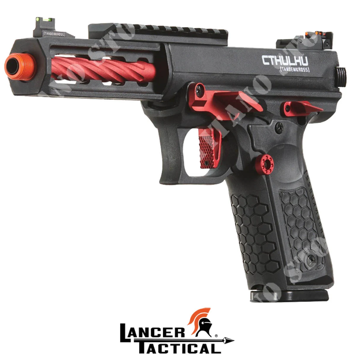 PISTOLA DE GAS AAP CTHULHU NEGRO/ROJO LANCER TACTICA (LTX-TK-BR)