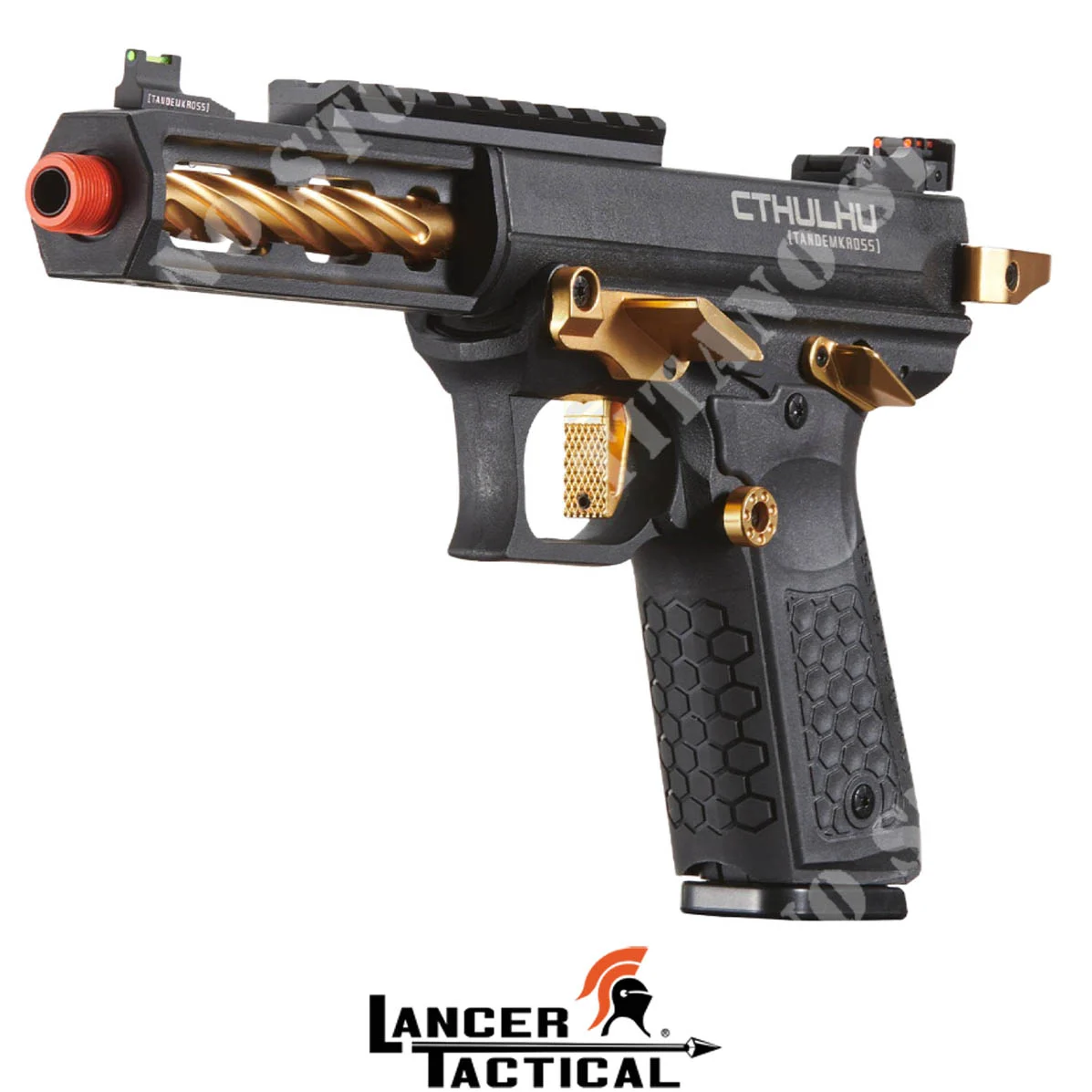 PISTOLA DE GAS AAP CTHULHU NEGRO/ORO LANCER TACTICA (LTX-TK-GD)