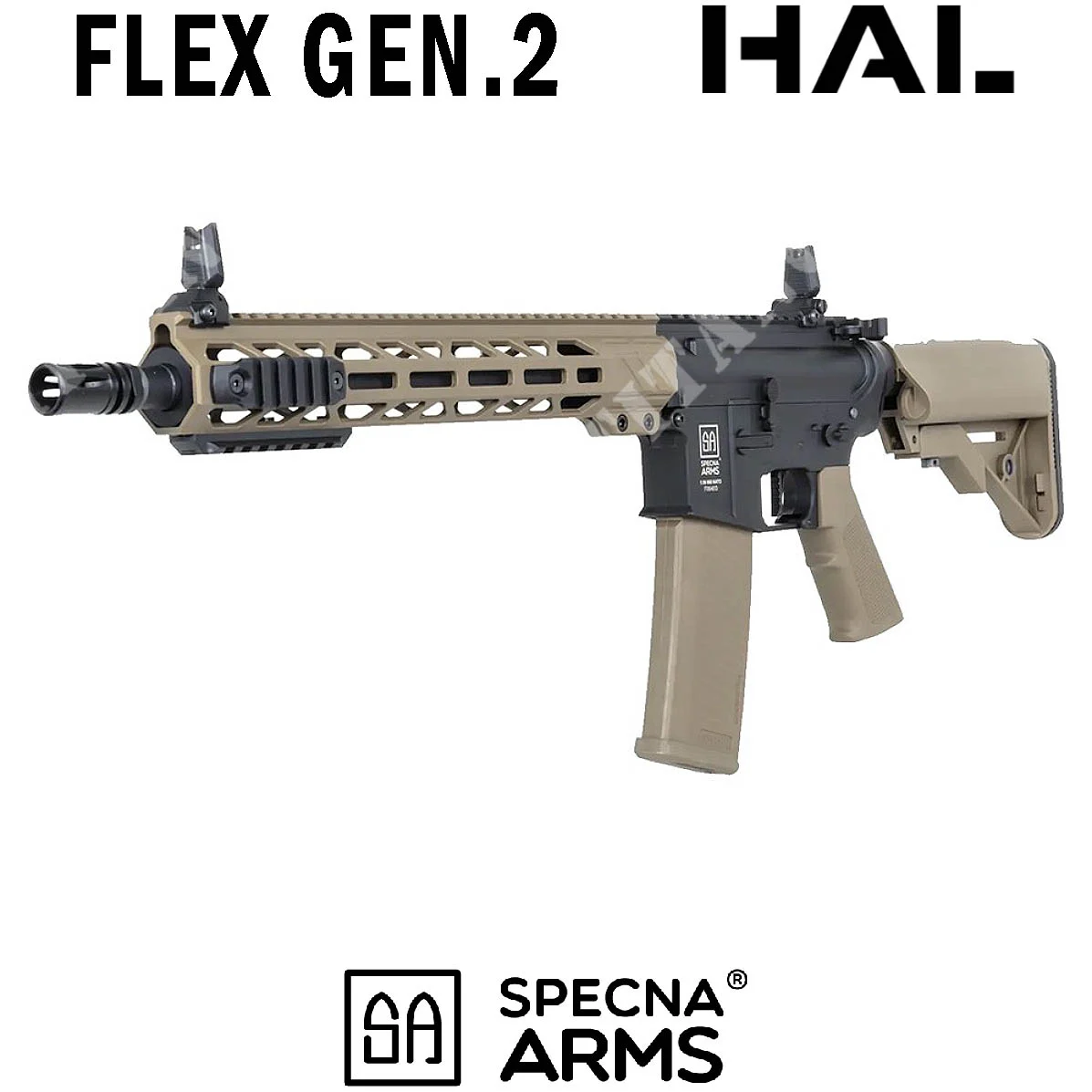 RIFLE M4 SA-F09 FLEX HAL ETU GEN.2 TAN SPECNA ARMS (SPE-01-047451)