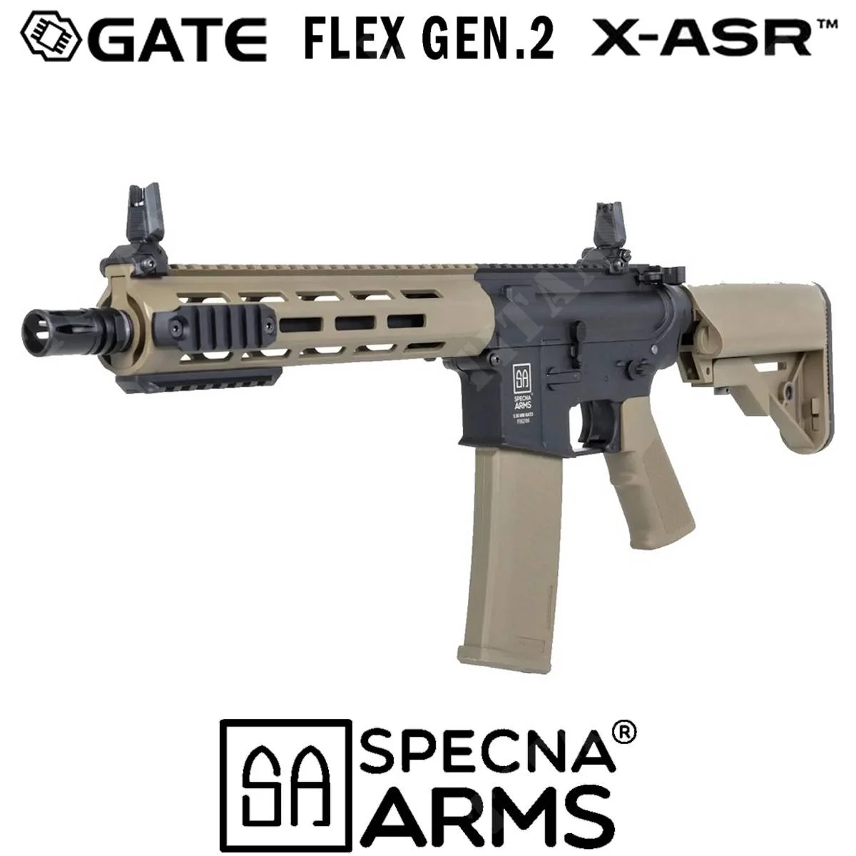 M4 SA-F03 FLEX GATE X-ASR GEN2 SPECNA DE RIFLE TAN (SPE-01-047367)