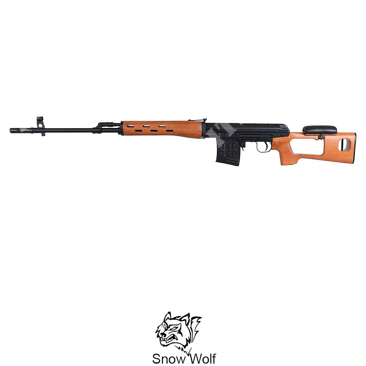 RIFLE DE CERROJO FRANCOTIRADOR DRAGUNOV SVD MADERA REAL SNOW WOLF (SW-027W)