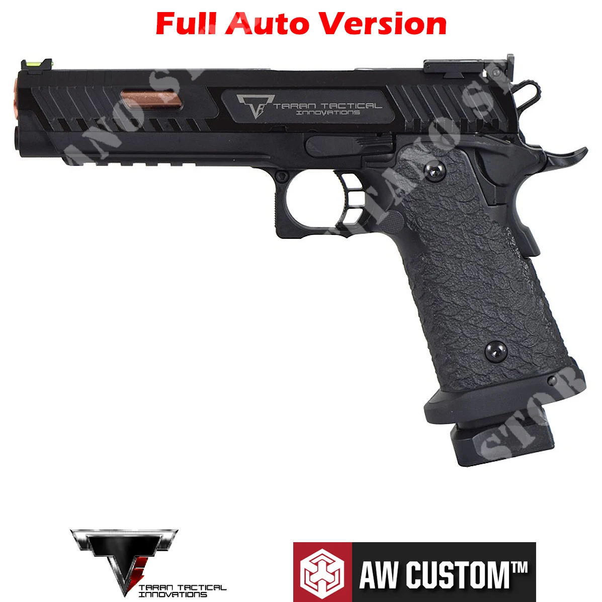 Pistola de gas JW3 TTI 2011 Combat Master, completamente automática, Black Armorer Works (TT-CM0103)